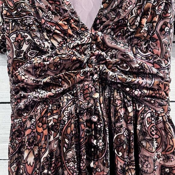 Anthropologie The Katerina Button Front Dress Velvet Edition Size 2 - Picture 7 of 15